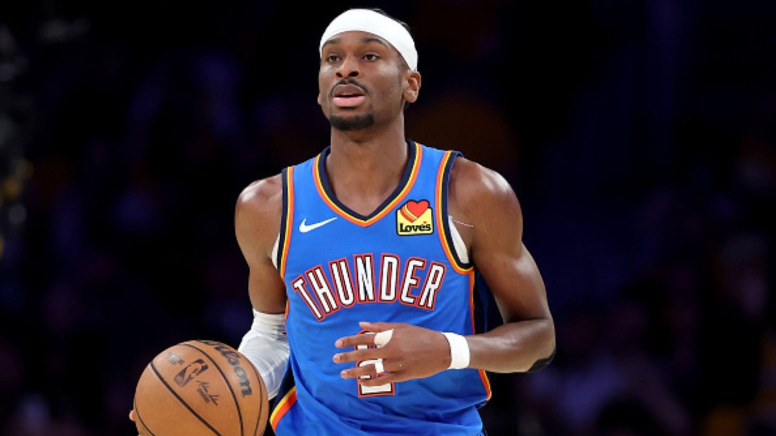Watch: NBA Commissioner Adam Silver hands over Thunder star Shai Gilgeous-Alexander his 2nd MVP trophy Shai Gilgeous-Alexander in the frame (Image via Getty)