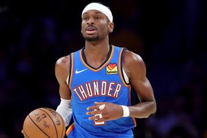 Watch: NBA Commissioner Adam Silver hands over Thunder star Shai Gilgeous-Alexander his 2nd MVP trophy SportsTak