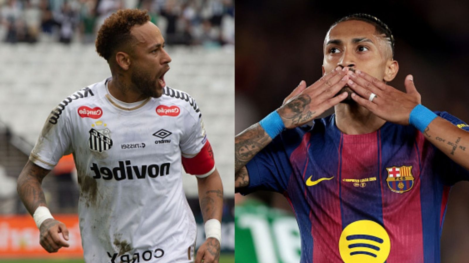 Watch: Raphinha's emotional video call lifts tearful Neymar after Brazil World Cup call-up Neymar Jr, Raphinha in the frame (Images via Getty)