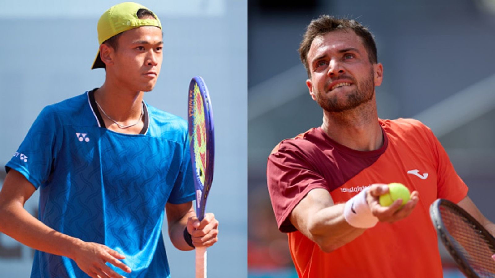 Watch: Tennis stars explode in wild post-match fight at French Open; umpire steps in to stop Rei Sakamoto, Pedro Martinez in the frame (Images via Getty)