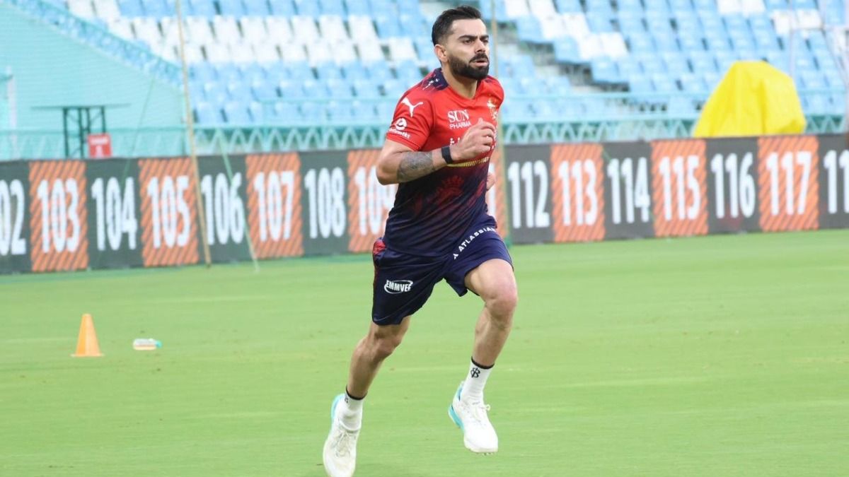 RCB's batting maestro Virat Kohli in this frame. (X) RCB's batting maestro Virat Kohli in this frame. (X)