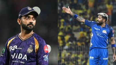IPL 2026: KKR elect to bowl against MI, suspense over Hardik ends; Playing XIs revealed KKR captain Ajinkya Rahane (L) and MI skipper Hardik Pandya in frame. (X)