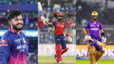 DECODED: Here's how PBKS, KKR, RR make it to playoffs after LSG's defeat eliminates DC RR's Riyan Parag (L), PBKS' Shreyas Iyer (C) and KKR's Ajinkya Rahane in frame. (X)