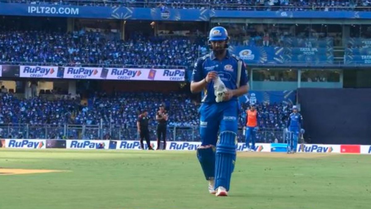 Former MI captain Rohit Sharma in this frame. (Screenshot)