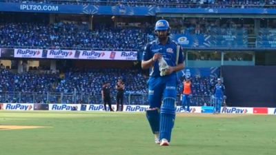 Rohit Sharma signs off with unwanted slice of IPL history with four-ball duck during MI vs RR clash Former MI captain Rohit Sharma in this frame. (Screenshot)