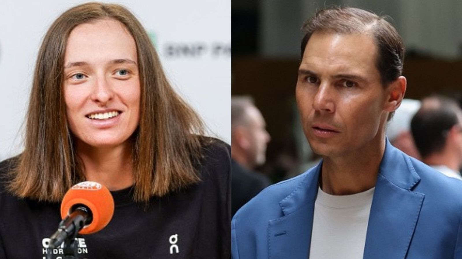 Iga Swiatek goes honest on Rafael Nadal's documentary: 'I am not sure…’ Iga Swiatek, Rafael Nadal in the frame (Images via Getty)