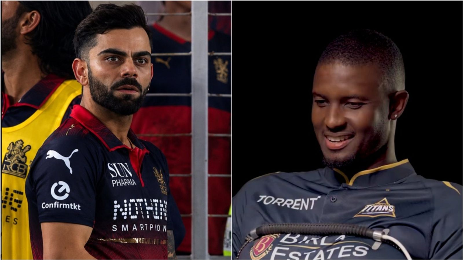 After Travis Head’s wife, Jason Holder says he received comments on social media after ‘little thing with Virat’ RCB's Virat Kohli reacts during IPL 2026 game; GT's Jason Holder speaks in an interview.