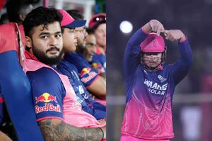 WATCH: Riyan Parag denies paparazzi photo request with Vaibhav Sooryavanshi, says 'hum nahi hain...' SportsTak