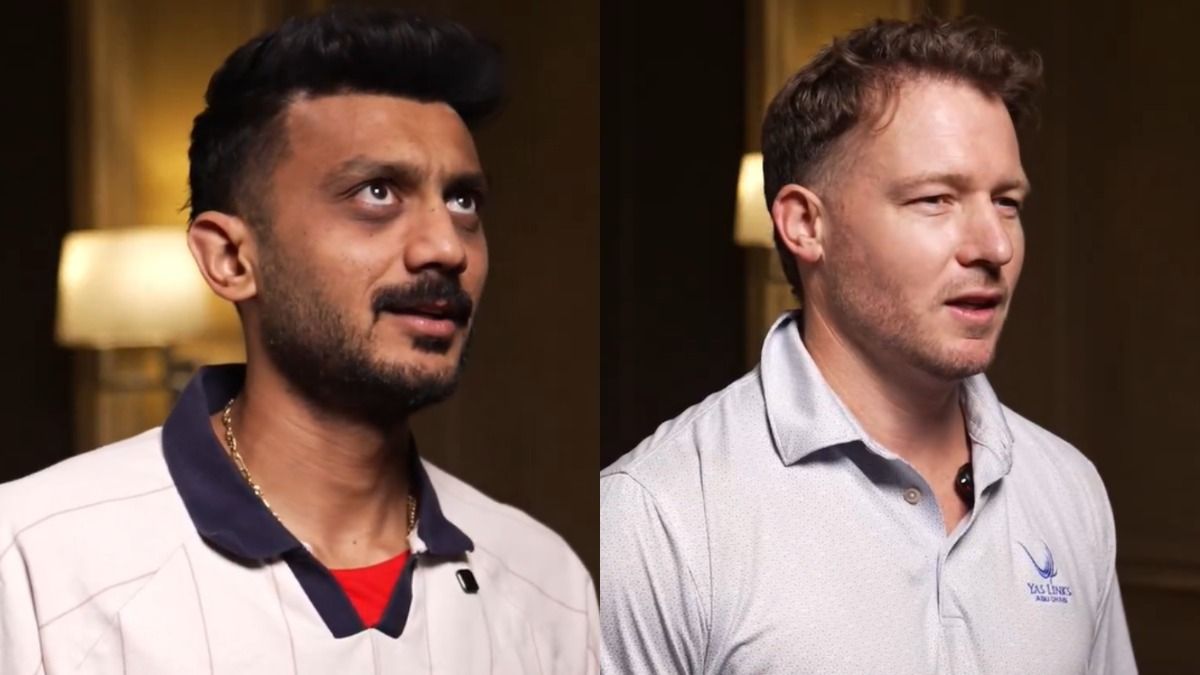 Axar Patel and David Miller in this frame. (Screengrab)