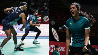 Singapore Open: PV Sindhu storm into second round with straight-game win, Satwik-Chirag win too India's ace shuttlers Satwiksairaj Rankireddy-Chirag Shetty (L) and PV Sindhu in this frame. (Getty)