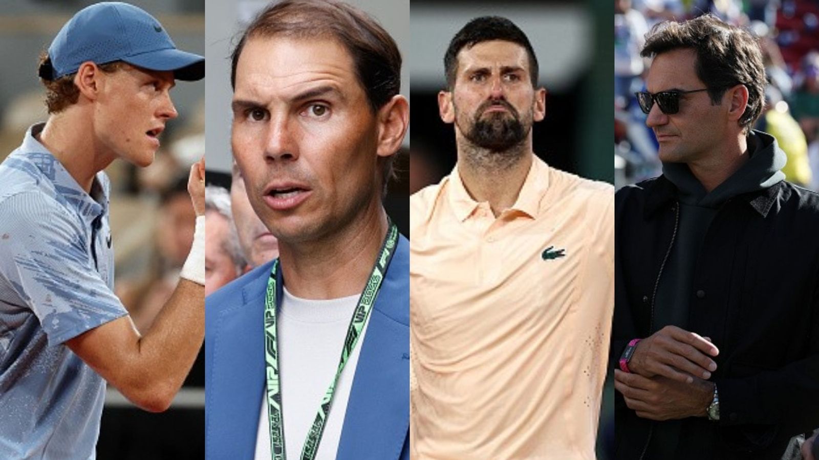 Jannik Sinner joins Federer, Nadal, Djokovic in new record with victory at Roland Garros Jannik Sinner, Rafael Nadal, Novak Djokovic, Roger Federer in the frame (Images via Getty)