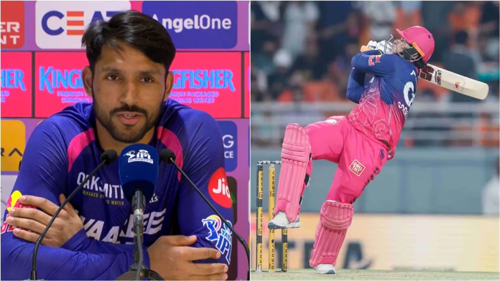 'He doesn't give a damn about any bowler': Dhruv Jurel reveals Vaibhav Sooryavanshi's T20 mantra after taking down SRH RR's Dhruv Jurel speaks during post-match press conference, Opener Vaibhav Sooryavanshi hits a six during IPL 2026 Eliminator against SRH on May 27. (Photo Credit: BCCI)