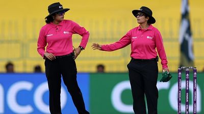 ICC announces all-female match officials panel for Women's T20 world Cup 2026, 4 Indians make cut Umpires Gayathri Venugopalan and Vrinda Rathi (R) in this frame. (Getty)