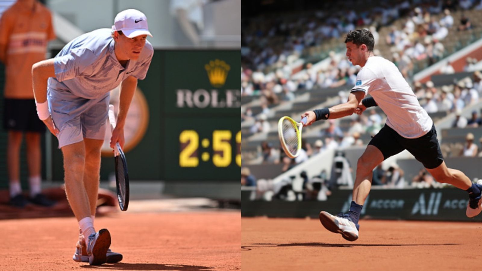 Massive upset at French Open, unseeded Argentine knocks out World no. 1 Jannik Sinner French Open: Jannik Sinner (L) and Juan Manuel Cerundolo in this frame. (Getty)
