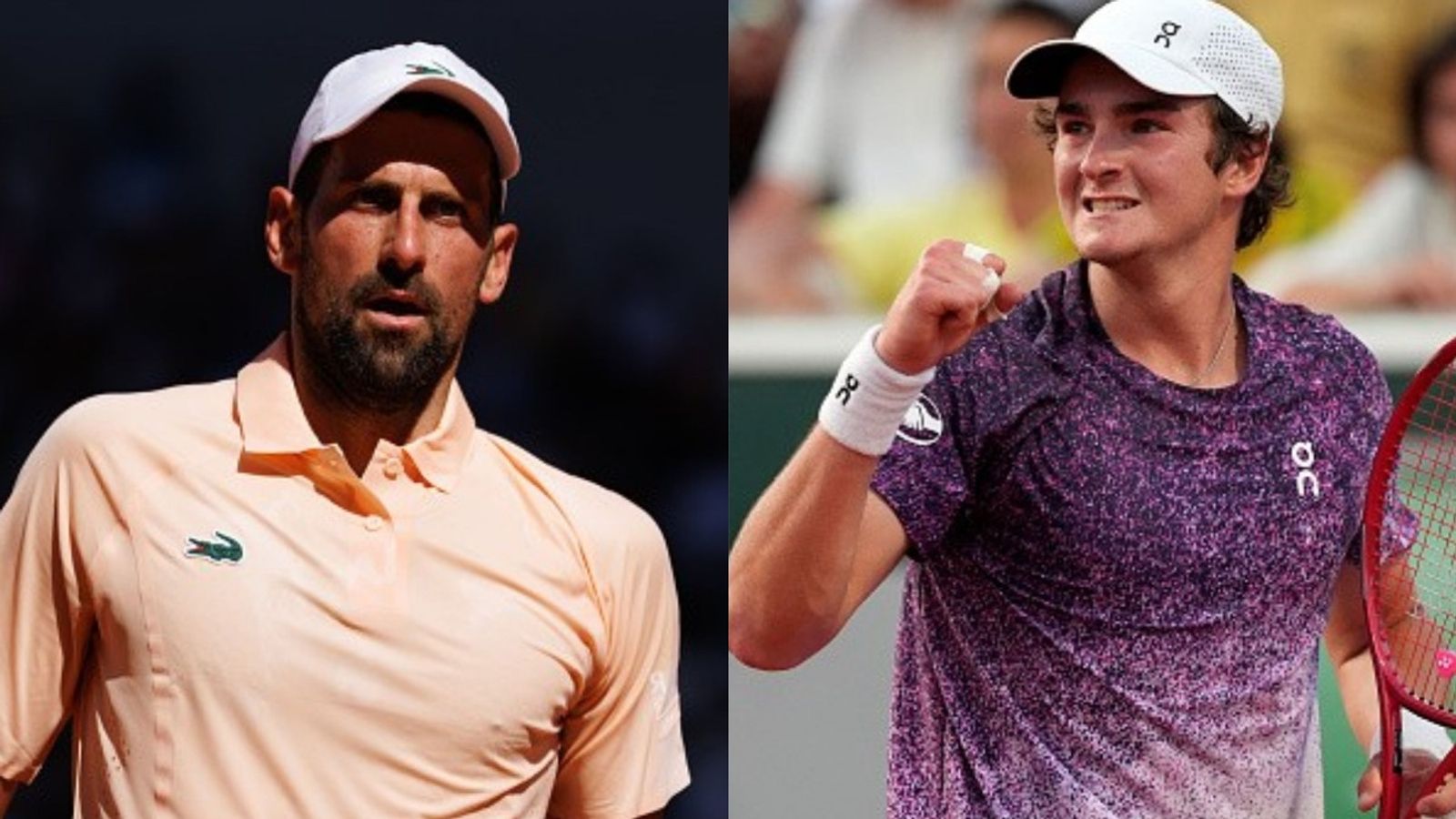 No. 159 Brazilian Fonseca shocks 24-time Grand Slam champion Novak Djokovic in five-set thriller at Roland Garros Novak Djokovic, Joao Fonseca in the frame (Images via Getty))