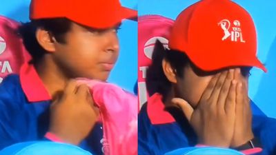 WATCH: Heartbroken Vaibhav Sooryavanshi in tears as RR's IPL 2026 dream ends against GT Vaibhav Sooryavanshi in this frame. (Screengrab)