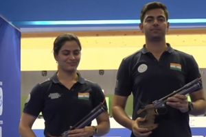 ISSF World Cup: Manu Bhaker & Samrat Rana make a giant stride as the duo clinch... SportsTak