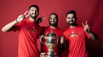 Why RCB won't hold victory parade despite winning IPL 2026 title? Here's all you need to know Devdutt Padikkal, Rajat Patidar and Virat Kohli in this frame. (X)