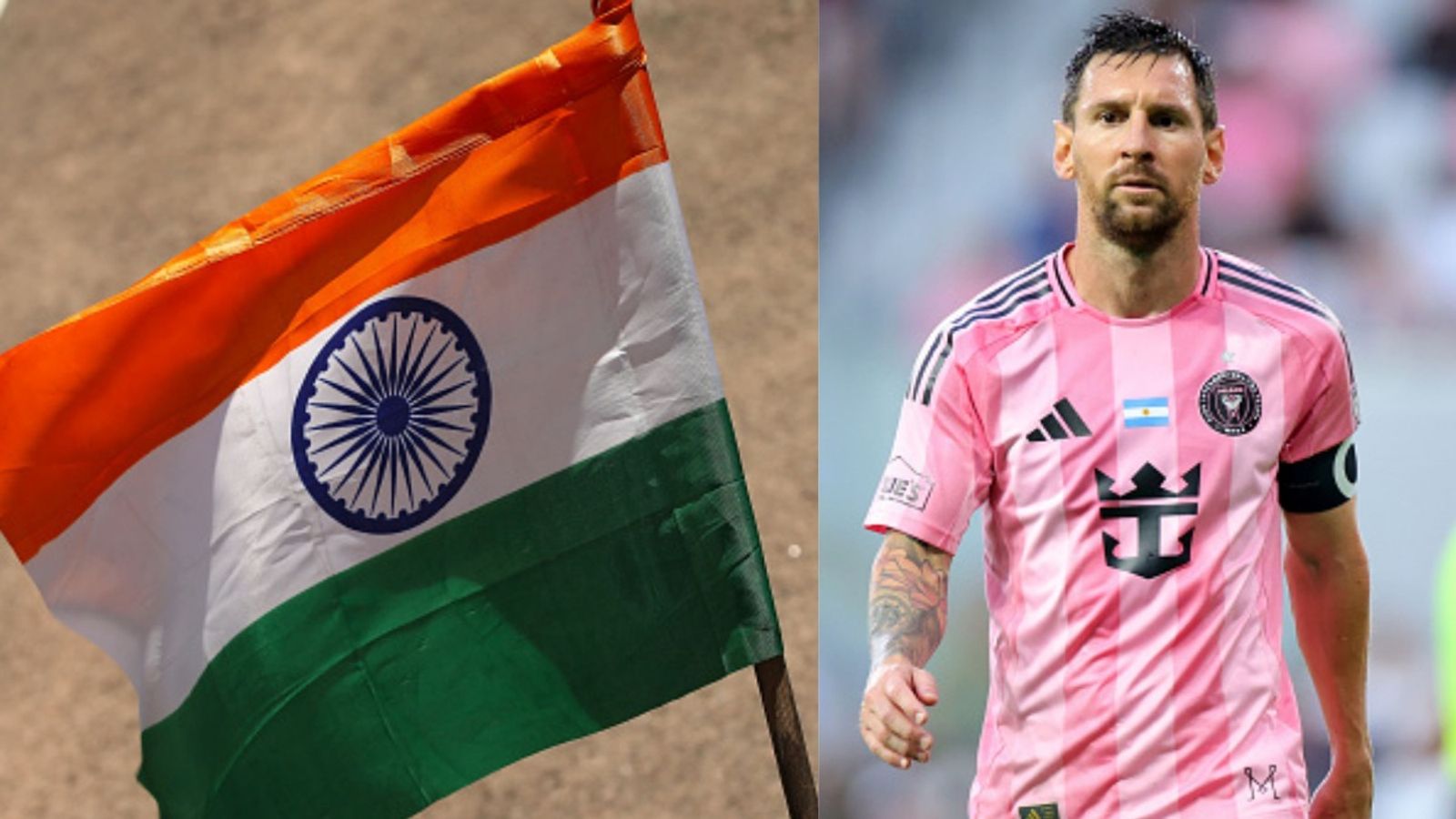 Watch: Massive Lionel Messi & Argentina banner goes viral in India ahead of FIFA World Cup 2026 Indian Flag and Lionel Messi in the frame (Images via Getty)