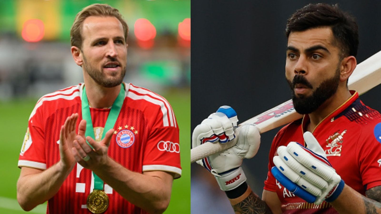 Bayern Munich star Harry Kane praises Virat Kohli and RCB after back-to-back IPL triumphs Harry Kane, Virat Kohli in the frame (Images via Getty)