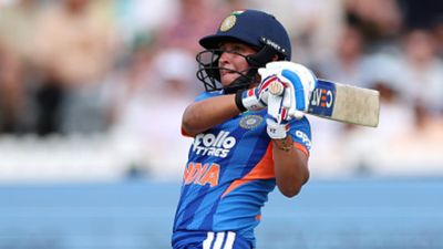 Despite series loss against England, Harmanpreet Kaur beats Suzie Bates to break all-time women's cricket record Harmanpreet Kaur in this frame. (Getty)