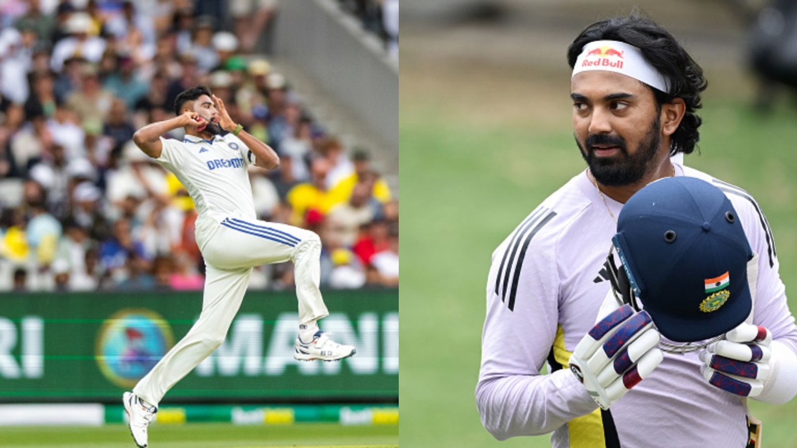 Gurnoor Brar tests KL Rahul, Mohammed Siraj grinds hard in India's intense practice ahead of one-off Test vs AFG Mohammad Siraj (L) and KL Rahul in this frame. (Getty)