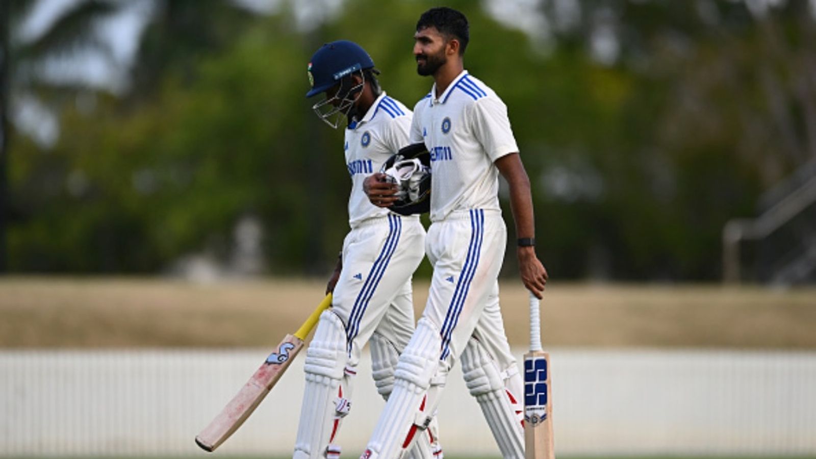 Sai Sudharsan or Devdutt Padikkal at no.3? Coach says 'Whoever plays they'll be given a bit of a run' Sai Sudharsan and Devdutt Padikkal of India A leave the field at the conclusion of play during day 2 of the match against Australia A at Great Barrier Reef Arena on November 01, 2024 in Mackay, Australia.