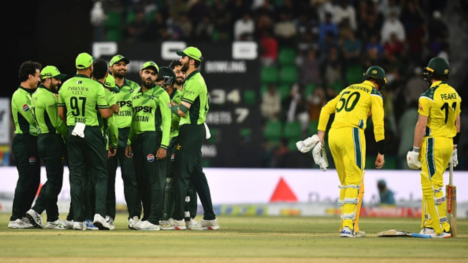 Pakistan beat second-string Australia by 4 wickets in another low-scoring encounter to clinch ODI series 2-1 Team Pakistan celebrates wicket of Oliver Peake of Australia during game three of the ODI series at Gaddafi Stadium on June 04, 2026 in Lahore, Pakistan.