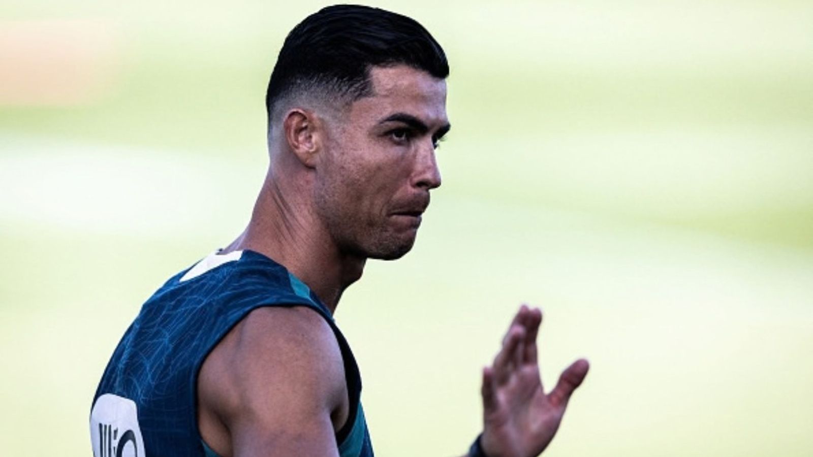 Watch: Fan loses it after Cristiano Ronaldo casually waves back during training Cristiano Ronaldo in the frame (Image via Getty)