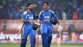 Virat Kohli and Yashasvi Jaiswal in this frame. (X) Virat Kohli and Yashasvi Jaiswal in this frame. (X)