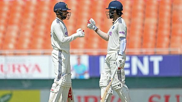 India's captain Shubman Gill (L) and KL Rahul in this frame. (Getty)