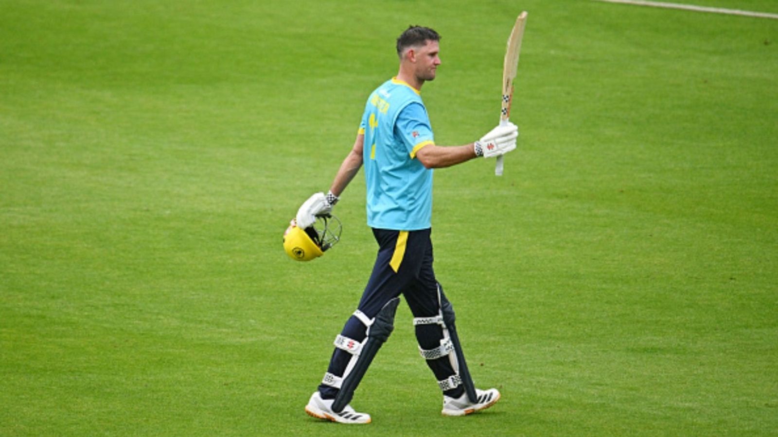 Australia's Test all-rounder presents himself as Cameron Green's T20I replacement with 112-run knock in run chase Beau Webster of Warwickshire Bears makes his way off after scoring a century during the T20 Blast match against Somerset at The Cooper Associates County Ground on June 07, 2026 in Taunton, England.