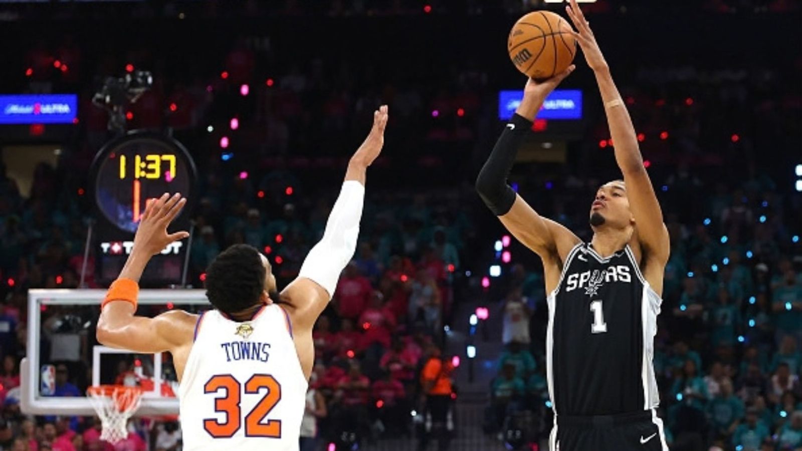 Knicks vs Spurs NBA Finals Game 3 schedule: Date, time, live stream, and more Knicks vs Spurs in the frame (Image via Getty)