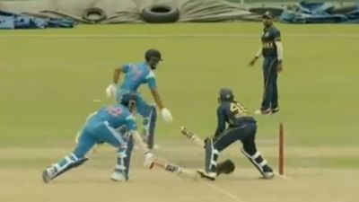 WATCH: Ruturaj Gaikwad, Priyansh Arya involved in bizarre run-out during India A vs Sri Lanka A clash A snippet from Priyansh Arya and Ruturaj Gaikwad's hilarious mixup. (screengrab)