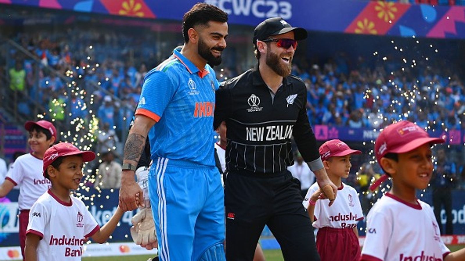 Virat Kohli pens emotional tribute to Kane Williamson, says 'Well done mate, life’s only just begun' India's superstar Virat Kohli (L) and New Zealand's batting legend Kane Williamson in this frame. (Getty)