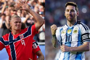 Norway star Erling Haaland's special message to Lionel Messi after historic hattrick in Argentina vs Algeria SportsTak