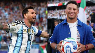 Watch: NFL superstar Patrick Mahomes enjoying Lionel Messi and Argentina's World Cup clash vs Algeria in Kansas City Messi magic lights up Arrowhead as NFL star Mahomes watches Argentina cruise past Algeria