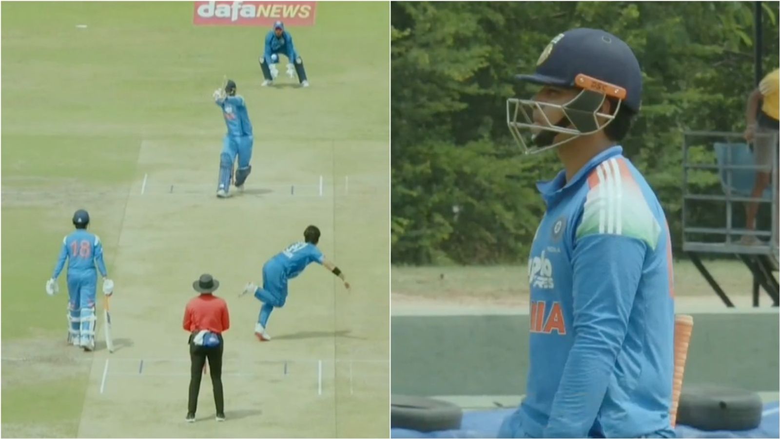 Watch: Vaibhav Sooryavanshi misses maiden India A fifty again, gets out to Afghan pacer's short ball in must-win game India A's Vaibhav Sooryavanshi reacts after getting out to a short ball against Afghanistan A.