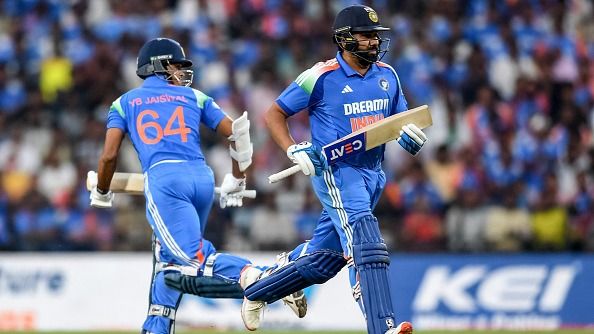 India's star openers Rohit Sharma (R) and Yashasvi Jaiswal in this frame. (Getty) India's star openers Rohit Sharma (R) and Yashasvi Jaiswal in this frame. (Getty)