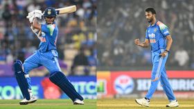 India's Yashasvi Jaiswal (L) and Prasidh Krishna in frame. (Getty) India's Yashasvi Jaiswal (L) and Prasidh Krishna in frame. (Getty)