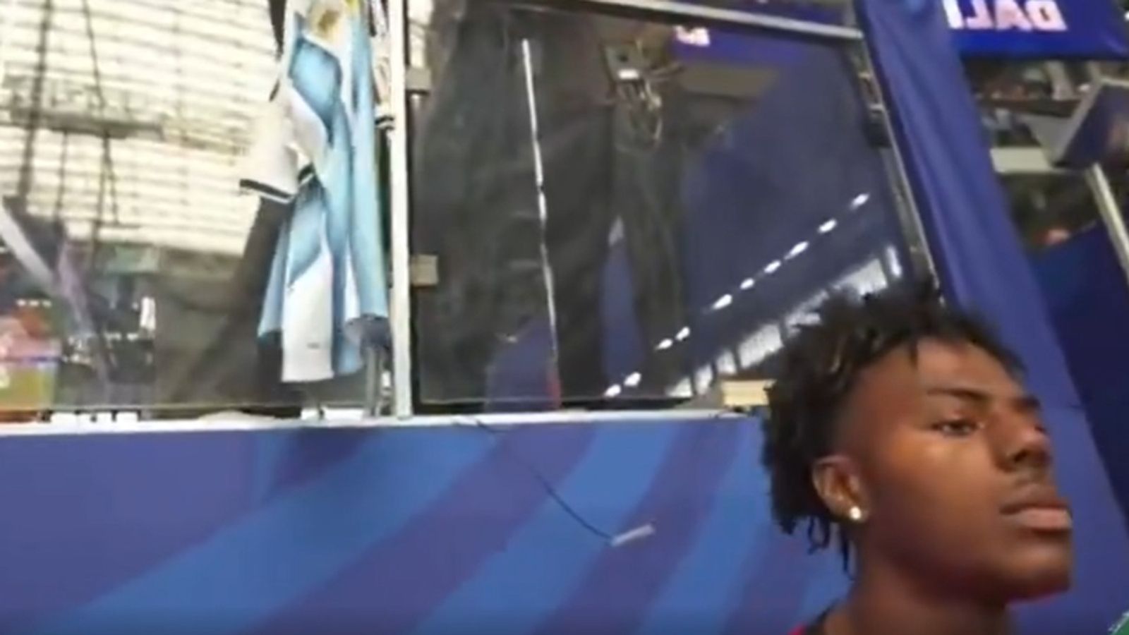 Watch: Argentina fan trolls Cristiano Ronaldo supporter iShowSpeed during Messi masterclass vs Austria iShowSpeed in this frame. (screengrab)