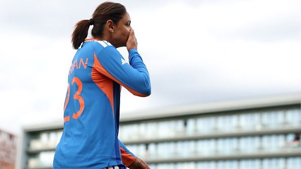 India captain Harmanpreet Kaur in this frame. (Getty) India captain Harmanpreet Kaur in this frame. (Getty)