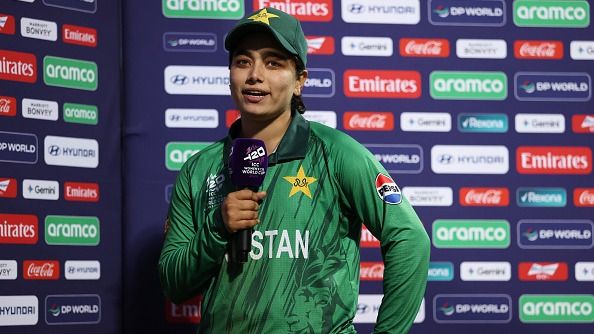 Pakistan captain Fatima Sana in this frame. (Getty) Pakistan captain Fatima Sana in this frame. (Getty)