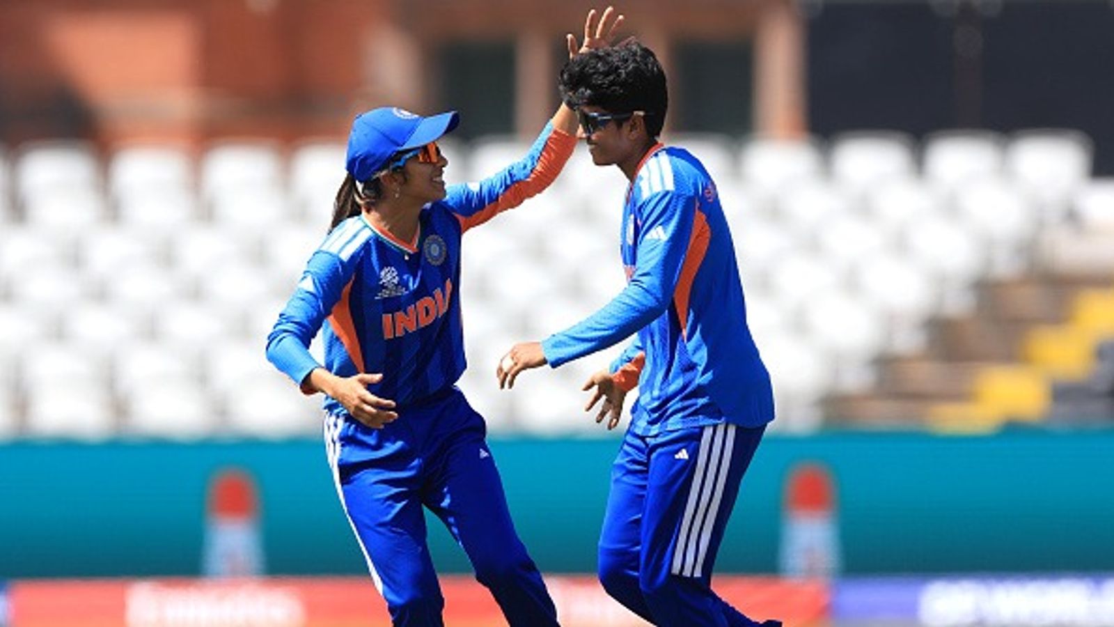 Shree Charani breaks India's all-time record at Women's T20 World Cup with brilliant spell against Bangladesh India's Shree Charani (right) celebrates the wicket of Bangladesh's Dilara Akter with her teammate Jemimah Rodrigues in this frame. (Getty)