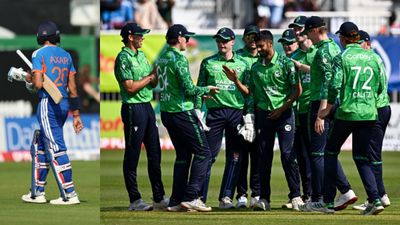 IND vs IRE: Rajasthan star turns hero as Ireland script historic first-ever T20I win over World Champion India Ireland shocked India by 34 runs in the first T20I. (Getty)