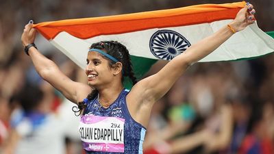 Kerala's Ancy Sojan scripts history, shatters Anju Bobby George's 22-yr-old long jump record Kerala's star long jumper Ancy Sojan Edappilly in this frame. (Getty)
