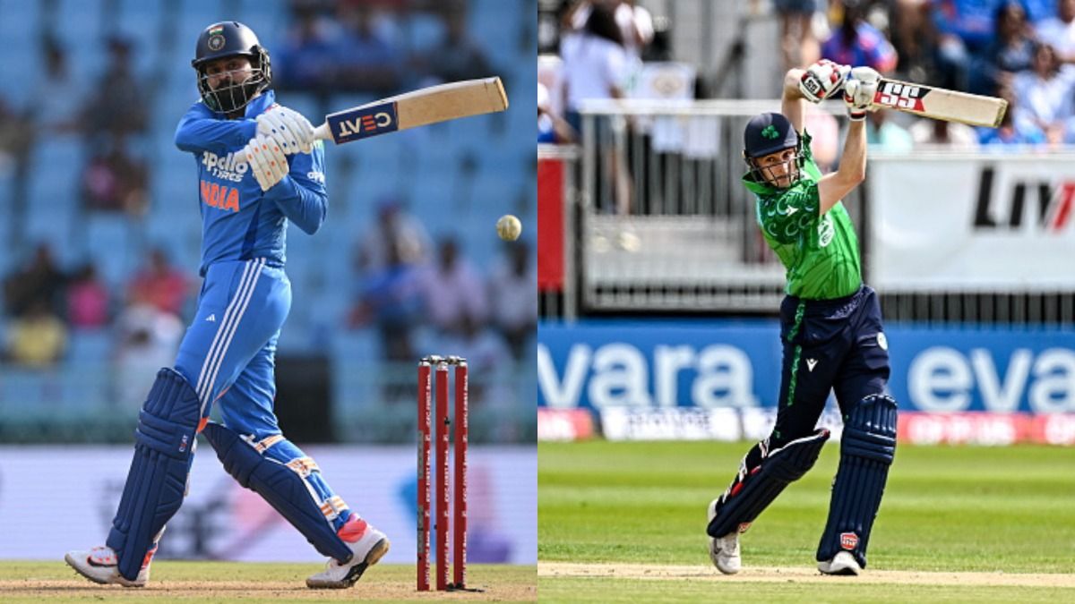 India's Shreyas Iyer (L) and Ireland's Lorcan Tucker in frame. (Getty)