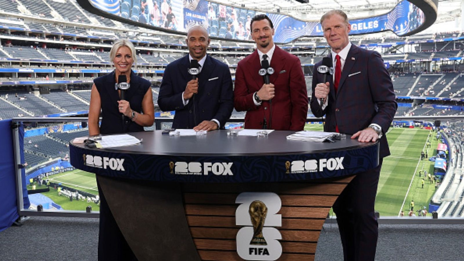 'Why are you laughing? Be serious': Zlatan Ibrahimovic brutally schools co-host on live tv; Watch video Zlatan Ibrahimovic with Fox Sports co-hosts (Getty)