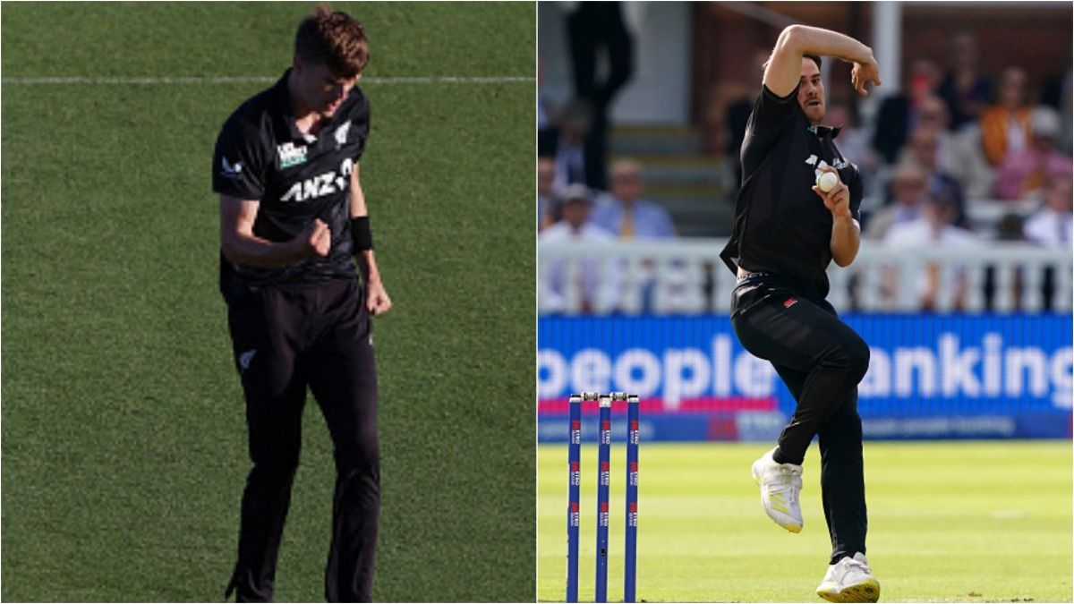 New Zealand's Ben Sears and Ben Lister in action.