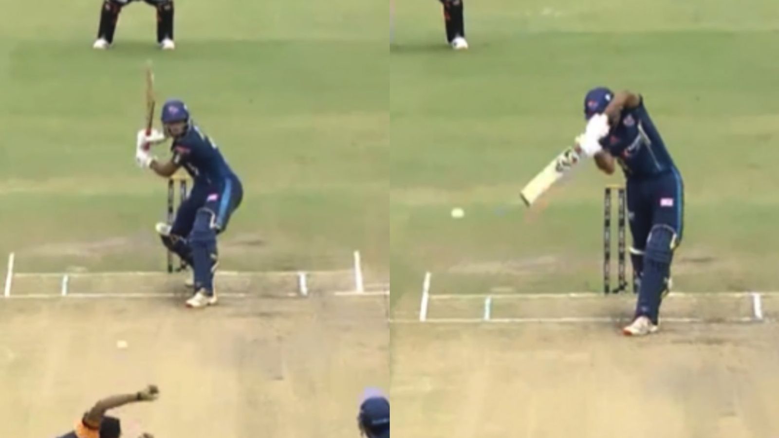 Like Father, Like Son: Samit Dravid’s text-book knock in Maharaja Trophy evokes memories of Rahul’s 90s playbook Like Father, Like Son: Samit Dravid’s text-book knock in Maharaja Trophy evokes memories of Rahul’s 90s playbook. (Screenshot)